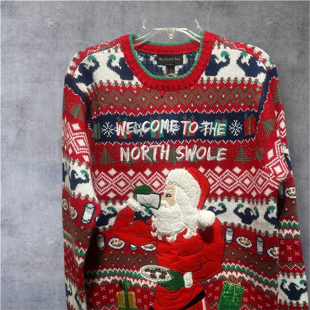 Blizzard Bay Red Christmas Ugly Sweater NWOT